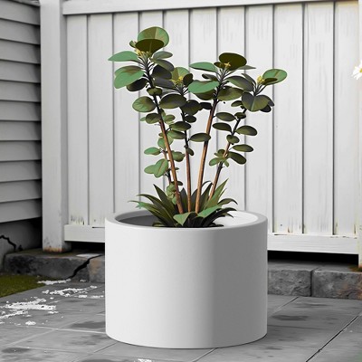 Wooakway Outdoor/Indoor/Decor/Garden Large Tall Metal Planter Pots Planter Boxes Cachepots Nursery Pots