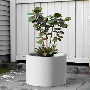 Wooakway Outdoor/Indoor/Decor/Garden Large Tall Metal Planter Pots Planter Boxes Cachepots Nursery Pots - 1 of 4