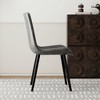 Luck Live Dining Chairs Set of 4 Leather Upholstery Metal Frame - 4 of 4