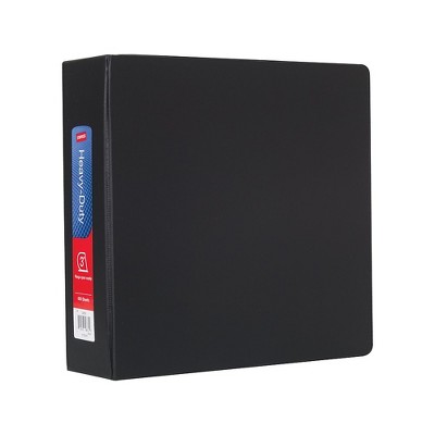Staples Heavy Duty 3" 3-Ring Non-View Binder Black (24658) 82689