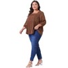 Agnes Orinda Women's Plus Size 3/4 Sleeve Square Neck Floral Peplum Babydoll Blouses - 3 of 4