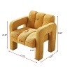 31.10" Boucle Upholstered Accent Chair, Modern Wood Frame Armchair - Maison Boucle - 3 of 4