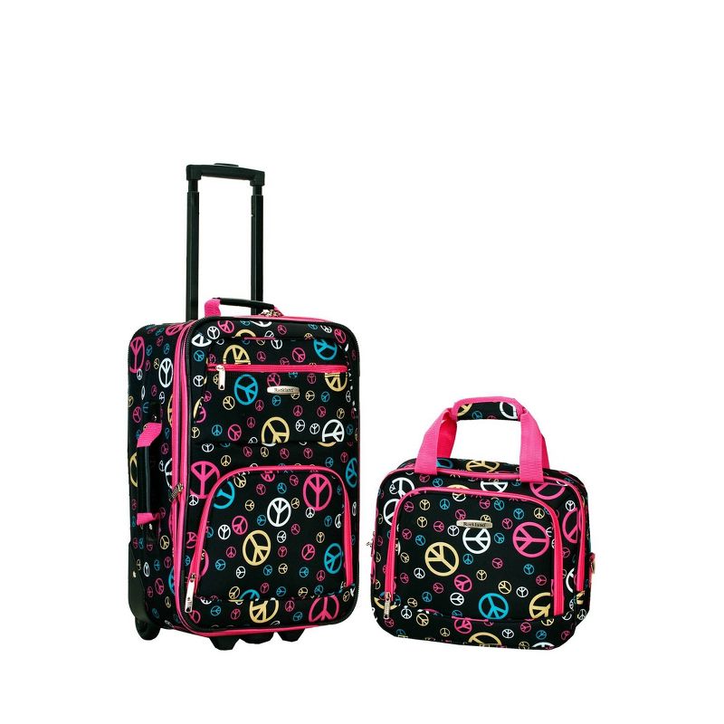 Rockland Fashion 2pc Softside Checked Luggage Set, 1 of 4