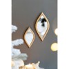 FONTOI 2PCS Retro Wall Mirror, Vanity Mirror, Decorative Mirror Wall Decor for Living Room, Cloakroom, Entryway, Antique Gold, 0.6"*9.5"*4.5" - 2 of 4