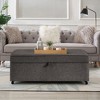 NicBex Storage Bench Ottoman with Storage Modular Sectional Ottoman with Wheels for Bedroom and Entryway, Gray - 4 of 4