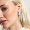 SOHI Women's Lavender The Small Dented Teardrop Stud Earrings - 3 of 4