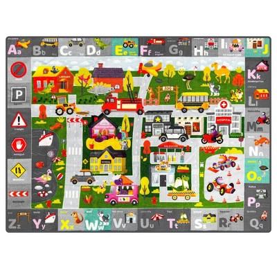 QUOKKA Classroom Rug for Kids - ABC Rugs for Playroom - 60x41" | 78x59"