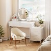 Aheaplus Home Office Desk with 5 Drawers, Reversible Computer Desk with Power Outlet,Corner Writing Desk with File Cabinet - 2 of 4