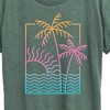 Women's - Instant Message - Line Drawing Sunset Short Sleeve Graphic T-Shirt - 2 of 4