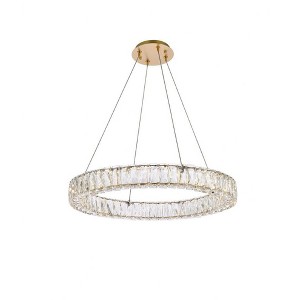 Elegant Lighting Monroe 1 - Light Pendant in  Gold - 1 of 4