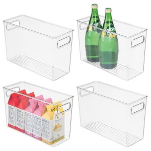 iDesign Set of 4 Pantry Storage Bins with Handles - Clear, USA Made - 1 of 4