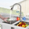 GustoWave Stainless Steel Kitchen Sink, Double Bowl Utility Sink with Faucet and Storage Shelves - 3 of 4