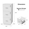 Karl Home 3-Drawer White MDF (Medium-Density Fiberboard) 15.35in. W Vertical File Cabinets - 2 of 4