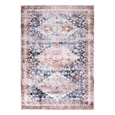 World Rug Gallery Distressed Transitional Machine Washable Area Rug