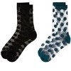 MeMoi 2 Pair Women's Sheer Cotton-Rich Polka Dot Crew Socks - 3 of 4