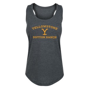 Women's - Yellowstone - Y Dutton Ranch Logo Graphic Racerback Tank - 1 of 4