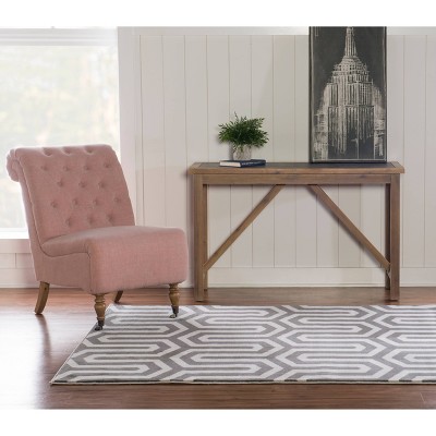 Modern Geometric Tufted Area Rug 5' x 7', Easy Care Gray