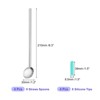 Unique Bargains Stainless Steel Long Handle Reusable Drinking Spoon Straws with Silicone Tips 4 Pcs - 2 of 4