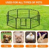 FDW Dog Playpen Pet Dog Fence 2-32 Panels  24/32/40"H Metal Dog Pen Outdoor Exercise Pen with Doors for Large/Medium /Small Dogs for RV,Camping,Yard - 3 of 4