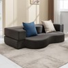Mjkone Convertible Folding Sofa Bed with Memory Foam | Faux Leather Futon Couch for Living Room, Guest Room & Bedroom - Portable, Space-Saving - 3 of 4