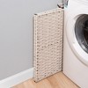 Hrinhom 27.2"W Flip-Top Rattan Laundry Hamper with 2 Removable Bag and Wheels - 3 of 4