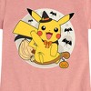 Girls' - Pokémon - Pikachu Moon Witch Fitted Short Sleeve Graphic T-Shirt - 2 of 4