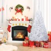 SUGIFT 6ft White Artificial PVC Christmas Tree Premium Hinged Spruce Xmas Tree W/1000 Branch Tips - 2 of 4