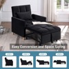 Aukfa Convertible Sleeper Chair Bed, Futon Chair, Adjustable Angle Backrest Chaise - Black - 3 of 4