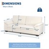 Modern Sofa 2-Seater Couches, Pull-Out Velvet Convertible Sofa, Side Pocket, Space-Saving Design, for Living Room, Beige - 2 of 4