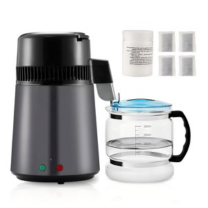 4L Countertop Water Distiller 750W with Glass Carafe Stainless Steel Distilled Water Machine
