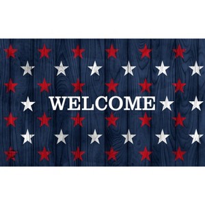 Briarwood Lane Everyday Doormat 30x18 Indoor Outdoor Wood American Flag Doormat - 1 of 4