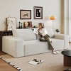 63" Comfy Loveseat with Corduroy Fabric and Deep Seat for Living Room,Bedroom,and Apartment - The Pop Home - 3 of 4