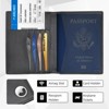 Generic Passport Wallet With Airtag for Travel, Leather Passport Holder for Men and Women - 3 of 4