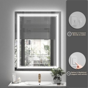 Vynxaria 28x36 Inch Smart LED Bathroom Mirror - Dimmable & Anti-Fog - 1 of 4