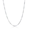 Links of Italy Sterling Silver 2mm Singapore Adjustable Chain - Rhodium Plated - Silver - 14 - 22 inch - 2 of 3
