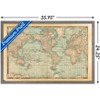 Trends International Map - Rustic Framed Wall Poster Prints - 3 of 4