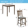 VYNXARIA 5 Piece Dining Table Set,Wooden Dining Square Table,Kitchen Table Set with Square Table and 4 Upholstered Chairs - 3 of 4