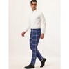 Lars Amadeus Men's Slim Fit Checked Patterned Business Trousers 2 Packs - image 4 of 4