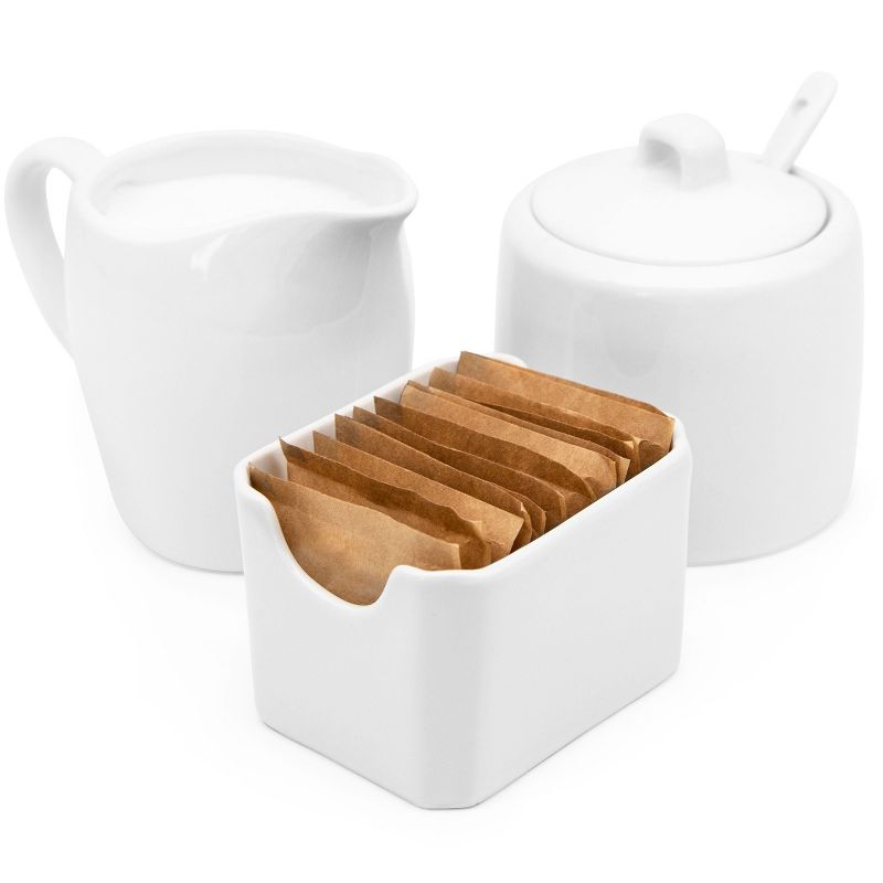 Kook Sugar and Creamer Set, 3 Piece, Pitcher, Sugar Bowl with Lid and Spoon, Sweetener Holder, 3 of 4