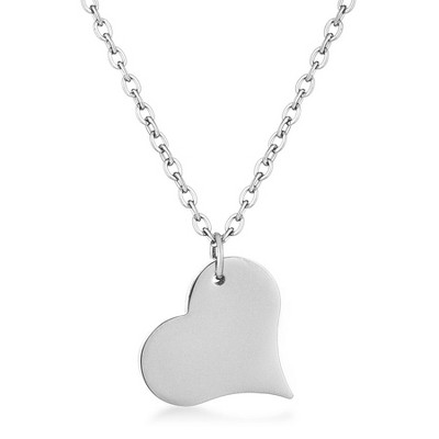 ShineHigh Polished Heart Pendant Necklace – Minimalist Design Adjustable Cable Chain – Rose, Gold, and Silver Finishes – Elegant Everyday Jewelry Gift