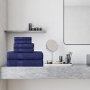 Modern Solid Classic Premium Luxury Cotton 6 Piece Bath, Face, and Hand Towel Set by Blue Nile Mills - 2 of 4