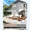 Wall Mounted Hardtop Gazebo – Lean-to Aluminum Frame with Polycarbonate Roof, Ideal for Outdoor Patio, Lawn, Deck, and Parties - 4 of 4