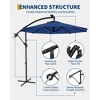 10FT Offset Patio Umbrella, 360° Rotating Cantilever Hanging Umbrella with UPF 50+ & Easy Tilt - 4 of 4