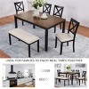 36" Farmhouse Square Counter Height Dining Table Set with 4 Upholstered Chairs, Space-Saving Wood Kitchen Table Set for Small Spaces-3irtyhousy - 2 of 4