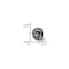 Black Bow Jewelry Sterling Silver Flower and Vine Bead Charm - 2 of 3