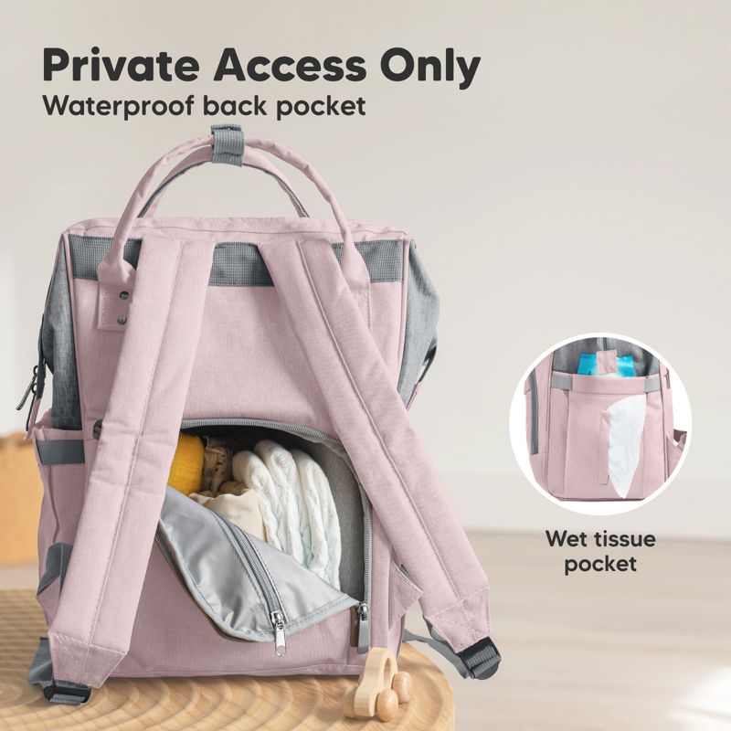 KeaBabies Original Diaper Bag Backpack, Multi Functional, Water-resistant, Large Baby Bags for Girls, Boys, 6 of 13