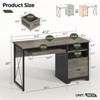 Bestier 48'' Computer Desk with Keyboard Tray & Drawer, Executive Desk with Open Shelves, Home Office Desk for Small Places & Bedroom - 4 of 4