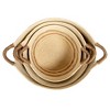 Handwoven Corded Paper and Cattail Striped Baskets with Handles, Natural, Set of 3 - 2 of 4