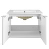 Modway Maybelle Bathroom, 24" Wall-Mount Vanity, White White - 4 of 4
