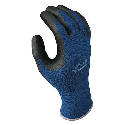 Showa  Coated Gloves,Blk/Bl,S,VF,2AFD3,PR 380S-06-V